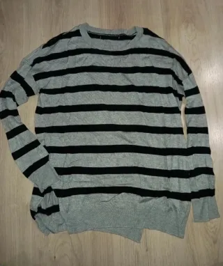 Jersey rayas gris y negro
