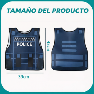 Pack 3 Chalecos Policía Disfraz Carnaval