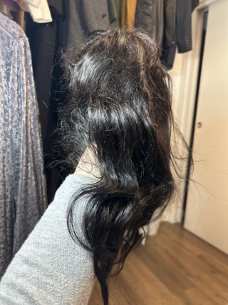 Peluca cabello natural negro