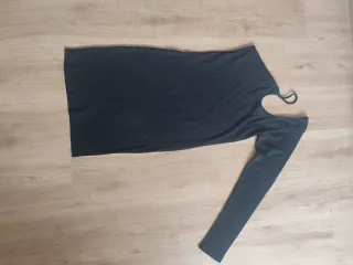 Vestido Bershka Negro Asimétrico