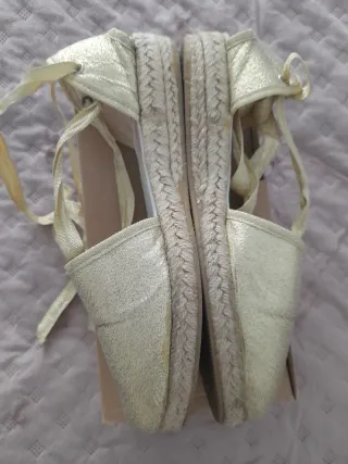 Esparteñas doradas mujer.Talla38