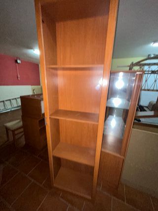 Vitrina de madera y cristal