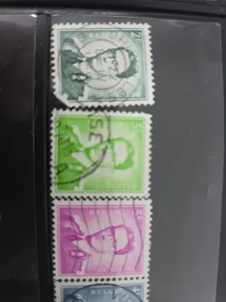 Lote 35 2 poco comunes Sellos Bélgica Antiguos