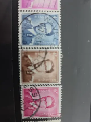 Lote 35 2 poco comunes Sellos Bélgica Antiguos
