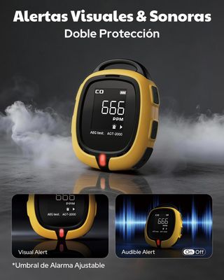 AEGTEST AGT‑2000 detector Portatil CO 240h USB‑C