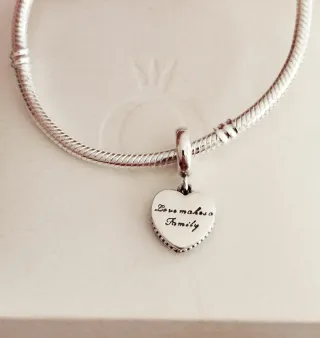 Charm Colgante Corazón Familia