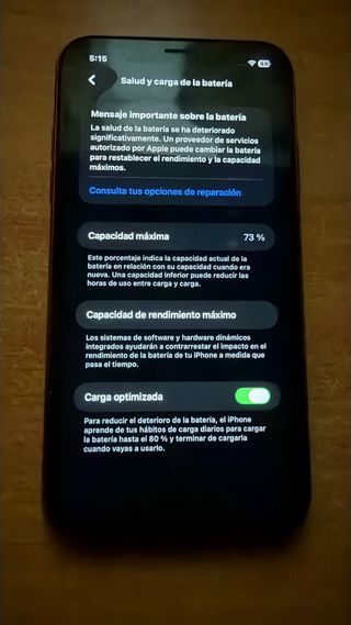iPhone 11 Batería al 73%