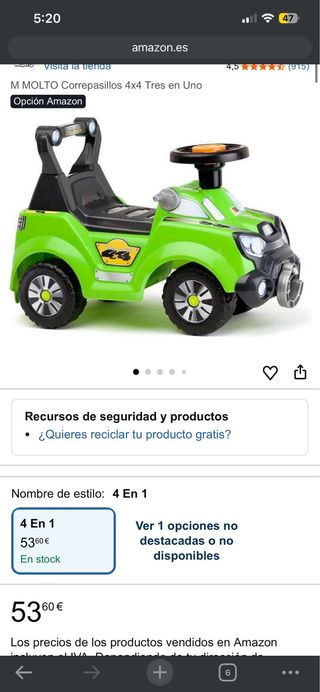 Correpasillos 4 en 1 Verde