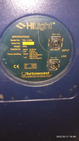 Cajas Turbosound Full Ranger Thl 4.3