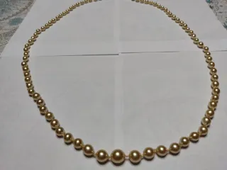 Collana in Vere Perle Mari del Sud Vintage Nuova