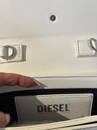 Borsa Diesel Bianca e Argento