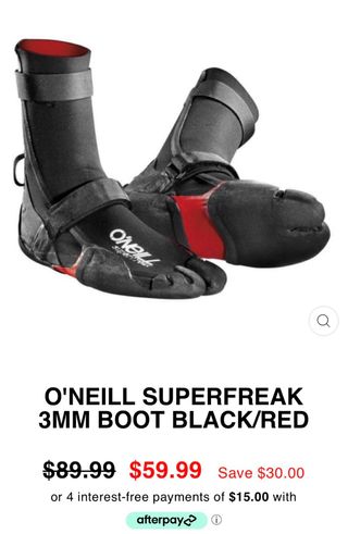 Escarpines O'Neill Superfreak 3mm Negro/Rojo