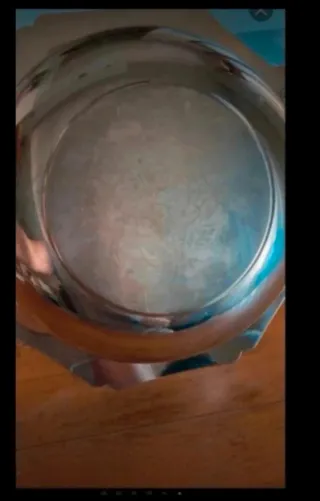 Ciotola in acciaio e oro