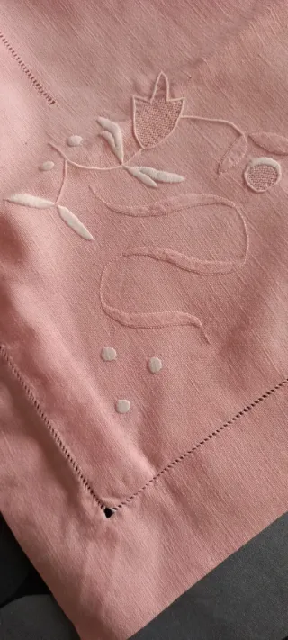 Coppia federe vintage ricamate