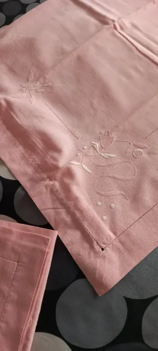 Coppia federe vintage ricamate