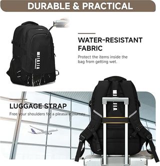 Amythe mochila 15.6'' grande impermeable Negra