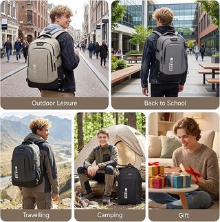 Amythe mochila 15.6'' grande impermeable Negra