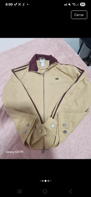 Chaqueta Adidas Beige y Marrón