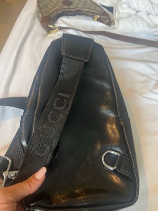 Borsa a tracolla Gucci nera da uomo