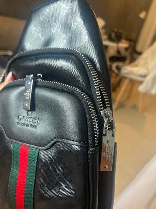 Borsa a tracolla Gucci nera da uomo