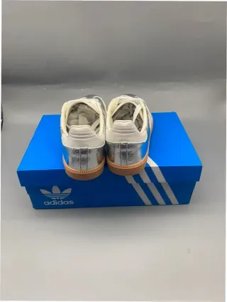 Adidas Samba Plata Cuero Metalizado Talla 37