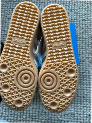 Adidas Samba Plata Metálico Cuero Agrietado 38