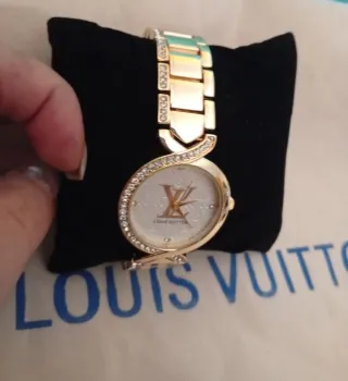 Reloj Louis Vuitton Dorado y Blanco Monogram