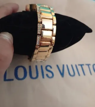Reloj Louis Vuitton Dorado y Blanco Monogram