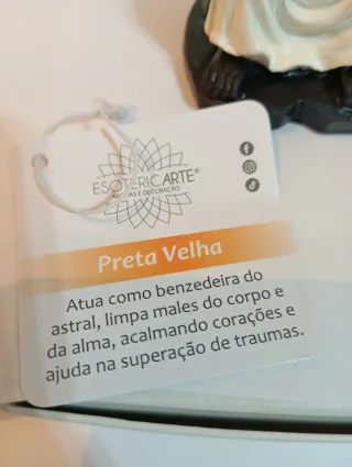 Statuina coppia seduta10 cm preto velho e velha