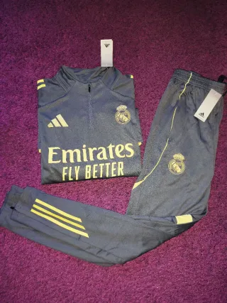 Chándal Real Madrid Adidas 2025/26 Gris Dorado