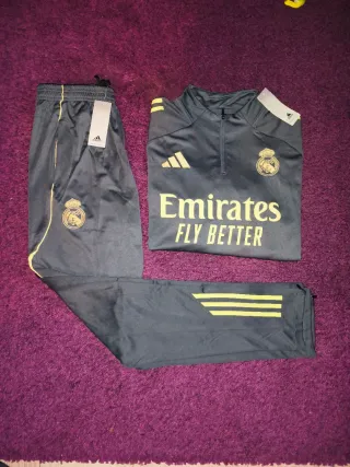 Chándal Real Madrid Adidas 2025/26 Gris Dorado