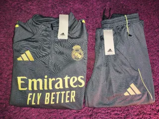 Chándal Real Madrid Adidas 2025/26 Gris Dorado