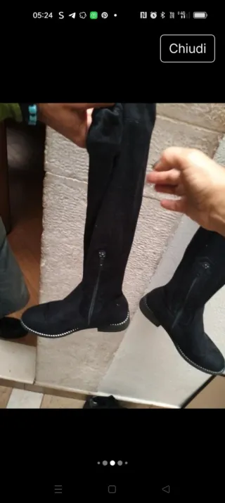 Stivali alti Superga neri