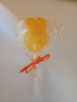 Piruleta de jabón amarilla olor limon