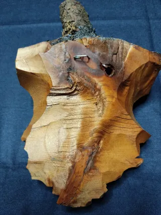 Decorazione da muro in legno massello vintage 80