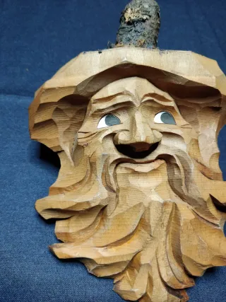 Decorazione da muro in legno massello vintage 80