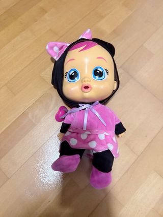 Muñeca Bebé Llorón Rosa Lunares