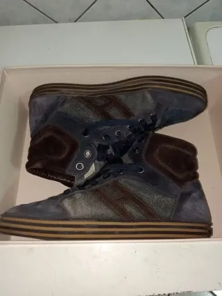 Hogan Hi-Top Basket Ankle Boot 7.5 DK DENIMLEBONY