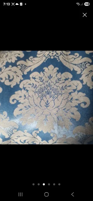 Falda fallera damasco azul