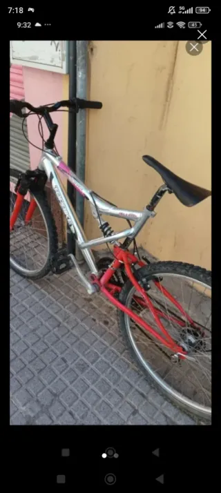 Bicicleta Montaña Gris y Verde
