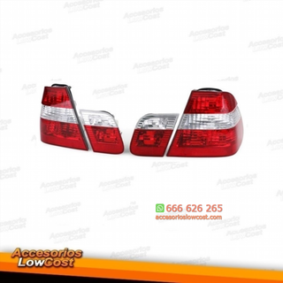 PILOTOS BMW E46, 98-01- 4 PUERTAS- CRISTAL ROJO-B