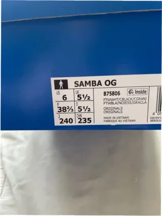 Adidas Samba OG Blanco Gris Talla 38.5