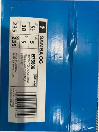 Adidas Samba OG Blanco Gris Talla 38