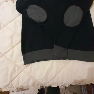 Maglia uomo Clayton tg L nera con toppe