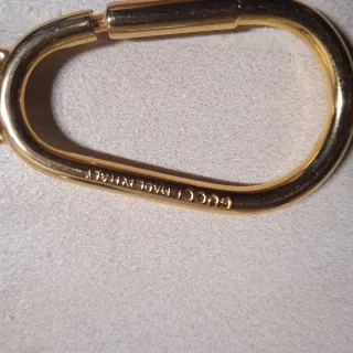 Portachiavi Gucci Pelle marrone e Oro