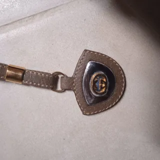 Portachiavi Gucci Pelle marrone e Oro