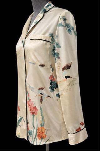 Camisa Zara floral manga larga