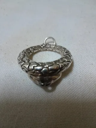 Medalla Corazón Plata Grande Nueva