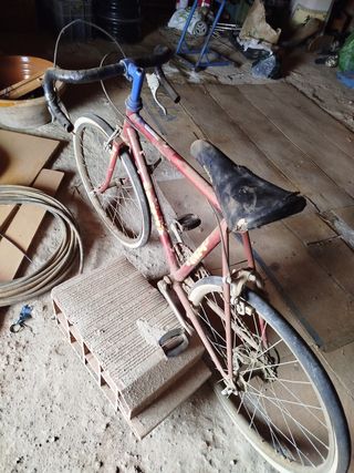 Dos bicicletas de carrera antiguas.