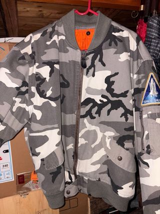 Bomber Giubbotto Camouflage Taglia M